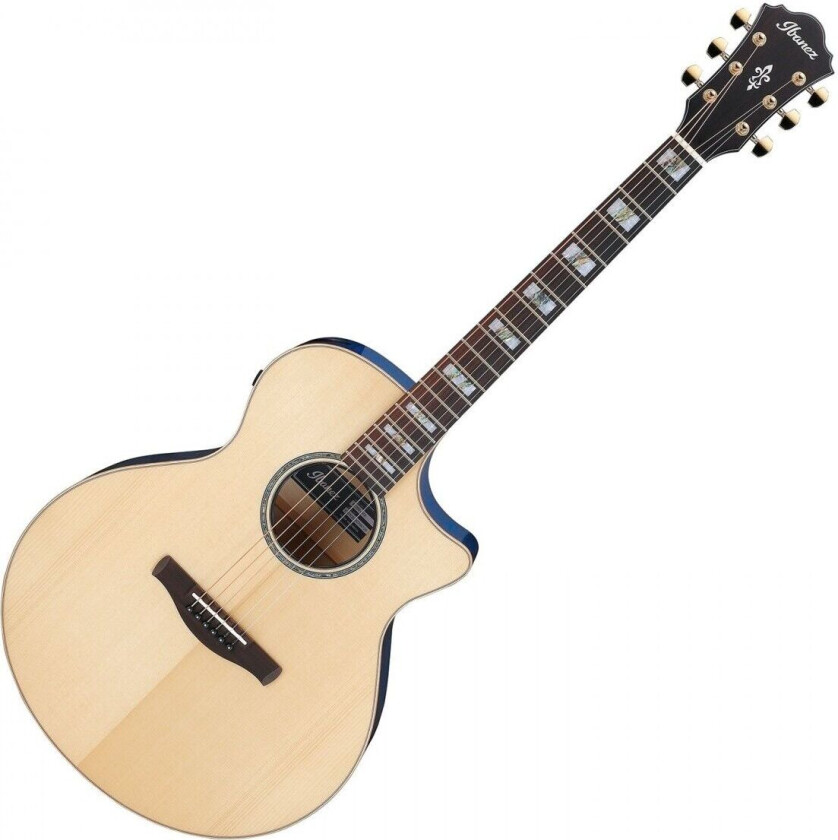 AE390-NTA Natural Top Aqua Blue Back and Sides