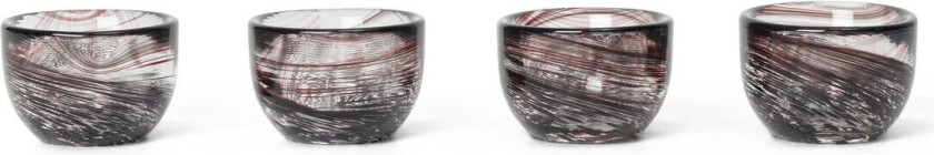 Tinta eggeglass 4-pakning Ø 4,8 cm Deep Brown