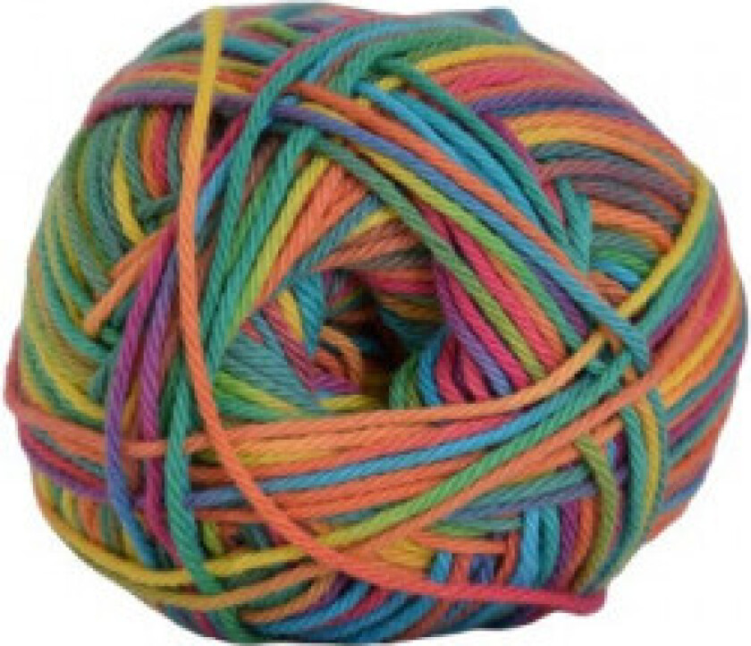Cotton No. 8 Garn 600 Regnbue