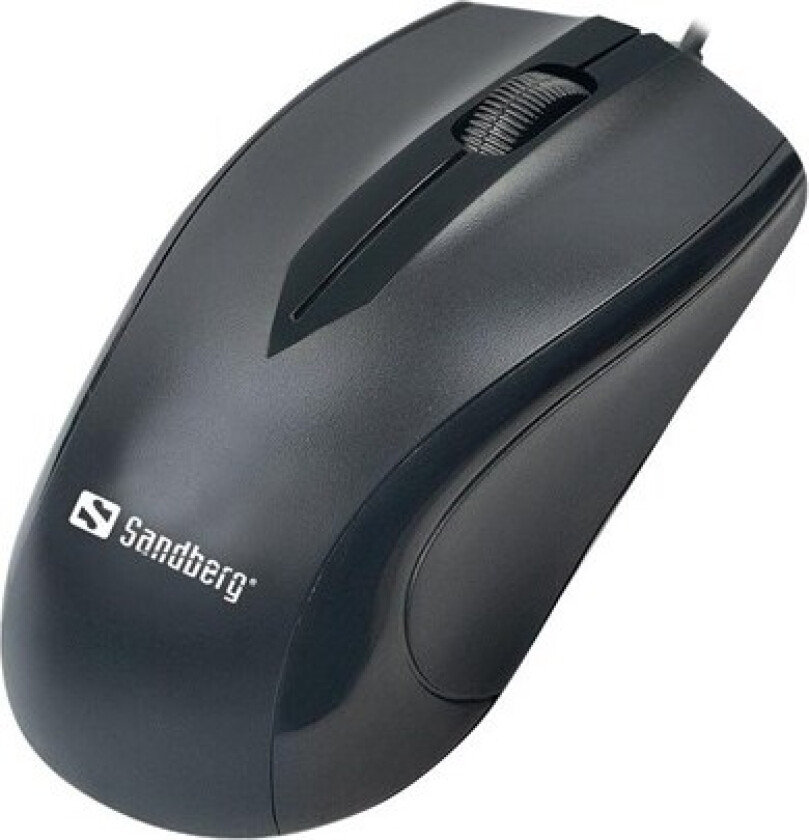 USB Mouse - Mus - Optisk - 3 knapper - Svart