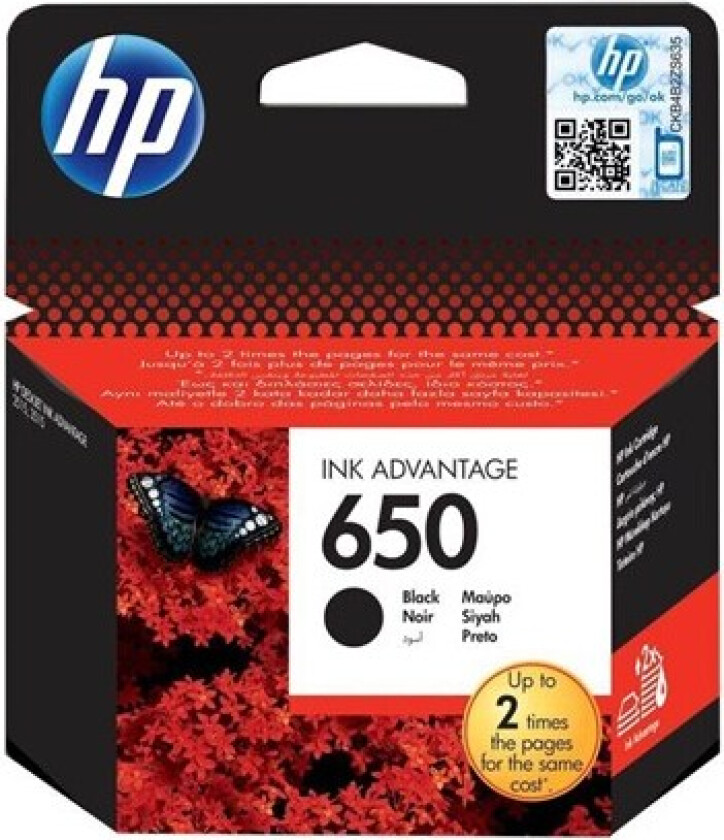 650 / CZ101AE Black Ink - Blekkpatron Svart