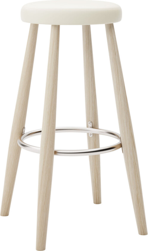 Bilde av Ch56 High Stool, Tvålad Ek, Lädergrupp B Thor - 300