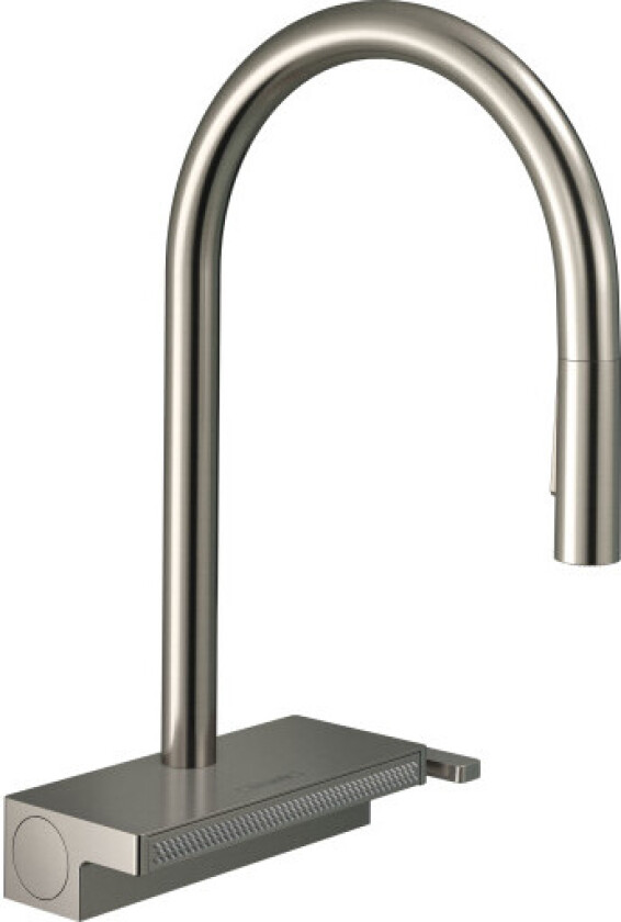 Aquno Select M81 kjøkkenarmatur, uttrekkbar tut, rustfritt stål