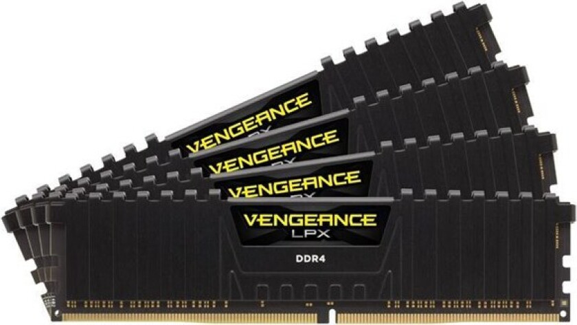 Vengeance LPX DDR4-3200 - 64GB - CL16 - Quad Channel (4 stk) - Intel XMP - Svart