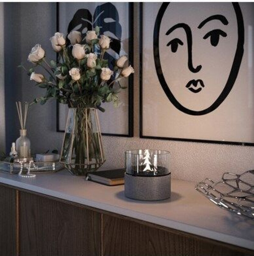 Café Bordlykt 14 Lava Grå