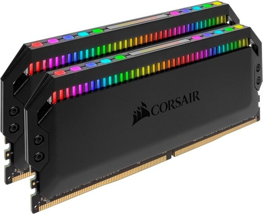 Dominator Platinum RGB DDR4-3200 - 64GB - CL16 - Dual Channel (2 stk) - Intel XMP - Svart med RGB