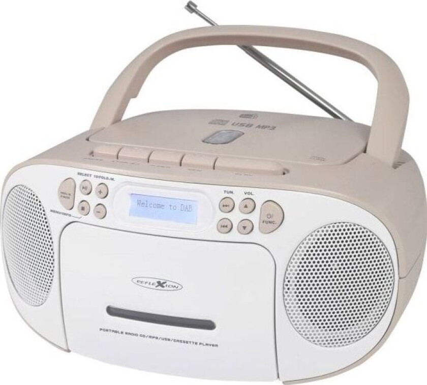 CD-Radio DAB+, DAB, UKW AUX, CD, DAB+, Kassett, UKW, USB Weiß, Pink (RCR2260DAB/PK)