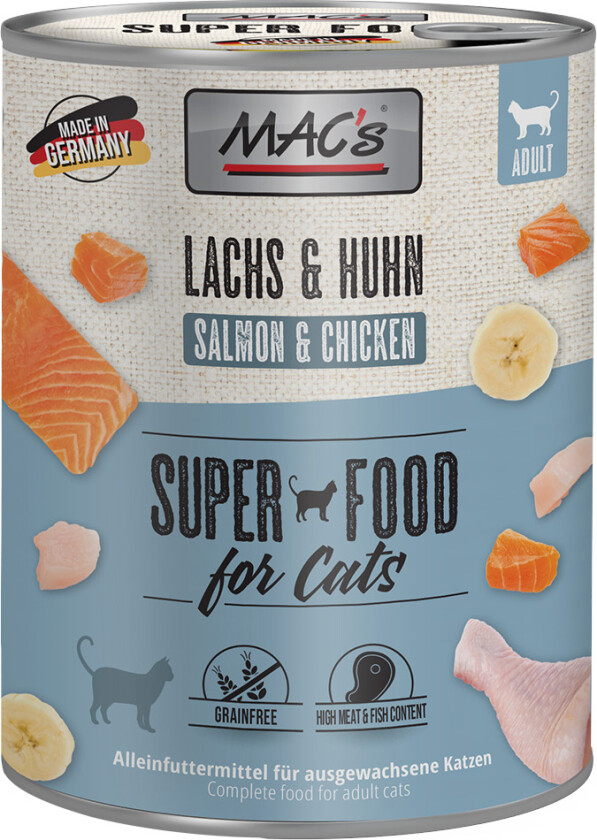 MAC´s Cat Kattefôr 6 x 800 g - Laks & Kylling