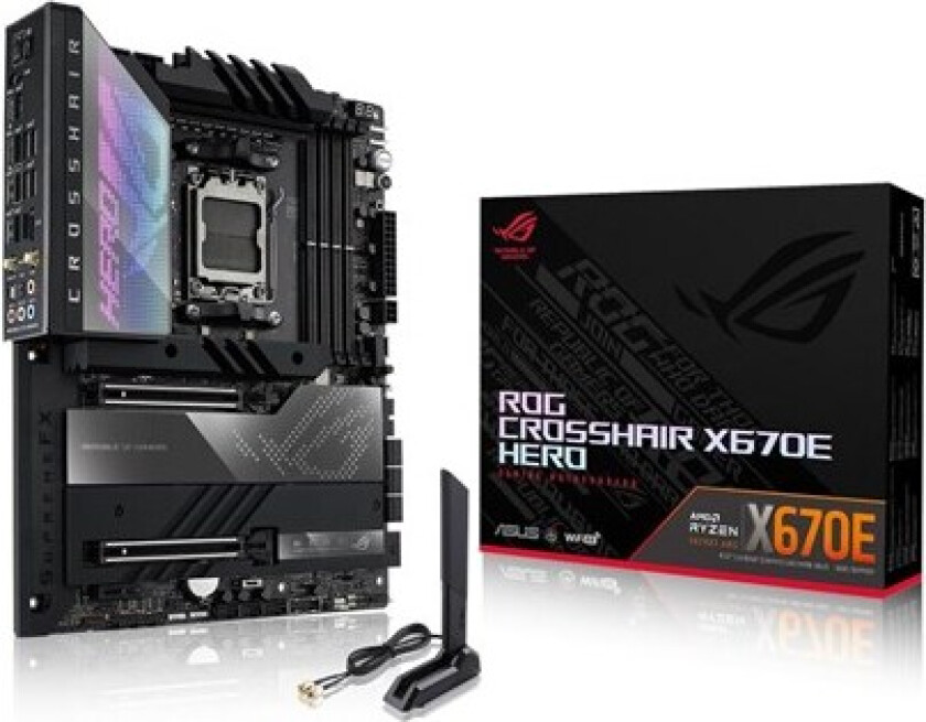 Bilde av Asus Rog Crosshair X670e Hero (wi-fi) Atx Hovedkort