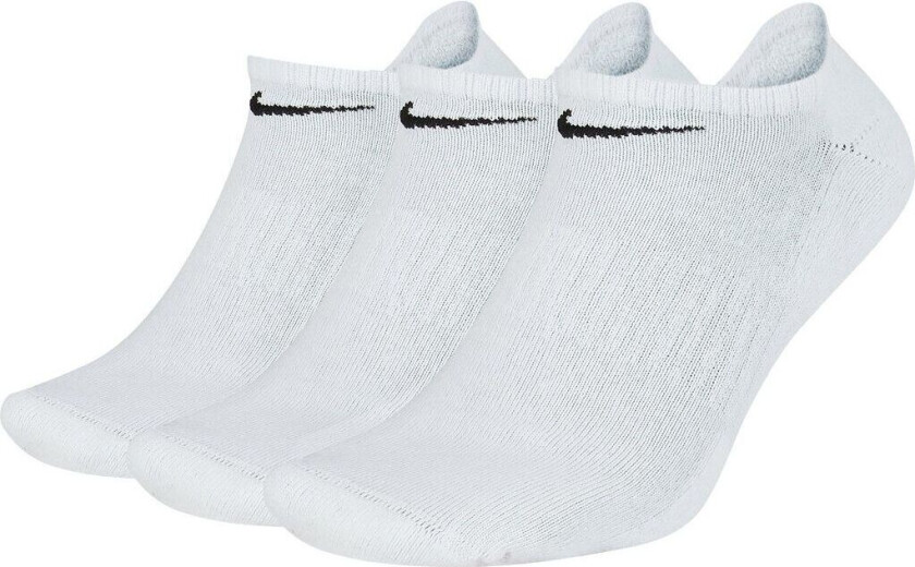 Everyday Cushioned No Show Training Socks (3pk) White/Black L