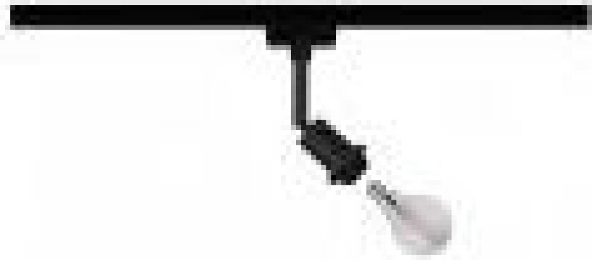 DecoSystems, Spotlight på skinne, E14, 1 ampuller, Sort