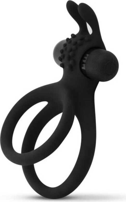 Double Vibrating Cock Ring With Rabbit Ears Penisring med vibrator