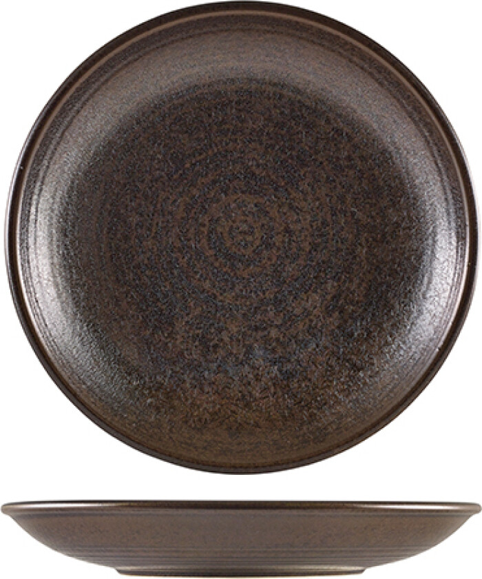 Cinder Sort Dyb Coupe Tallerken 28cm - Terra