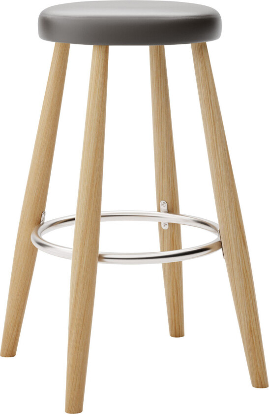 Ch58 Low Stool, Oljad Ek, Lädergrupp B Thor - 377