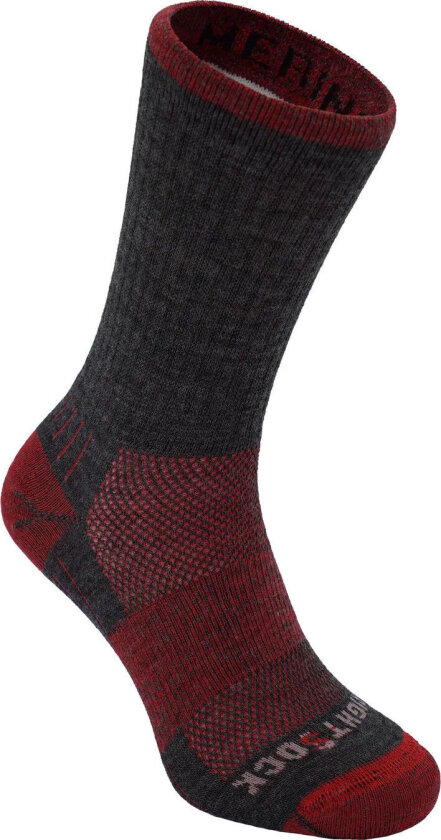 Merino Escape Crew Anti Blister System Grey/Fire 34-36, Grey/Fire