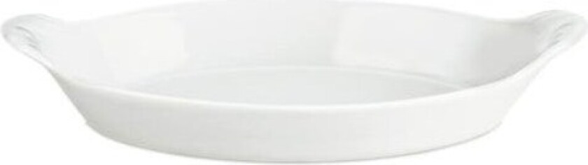 serveringstallerken oval hvit 28x16 cm