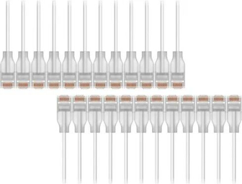 Bilde av UACC-Cable-Patch-EL-0.15M-W-24, 0,15 m, Cat6, RJ-45, RJ-45