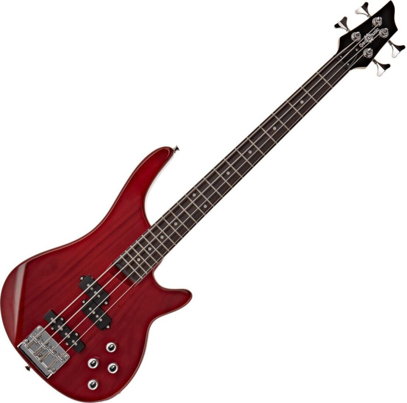 Gear4Music 3/4 Chicago Bassgitar fra Gear4music Trans Red