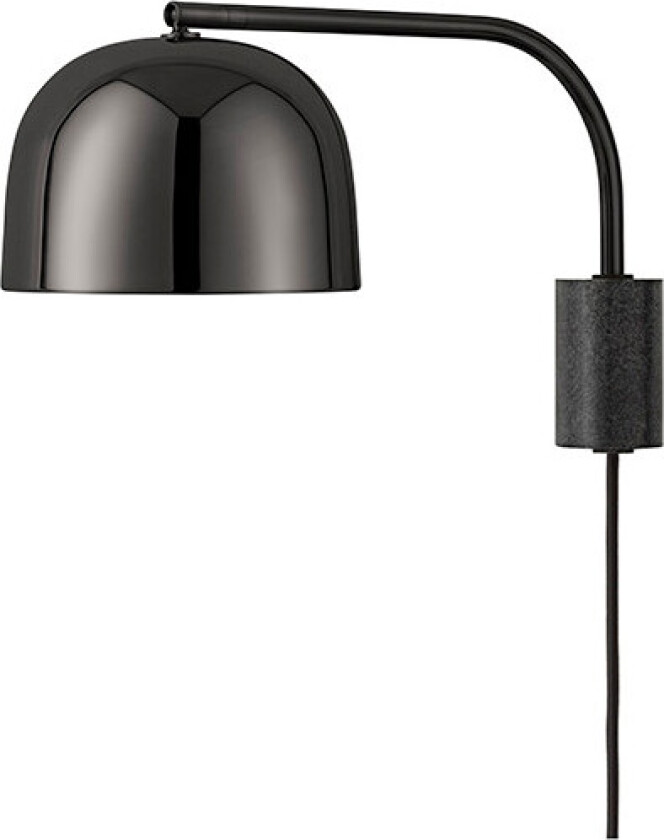 Grant vegglampe black, liten- stål, granitt