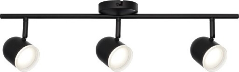 Hall spotlampe, 3 spot, sort