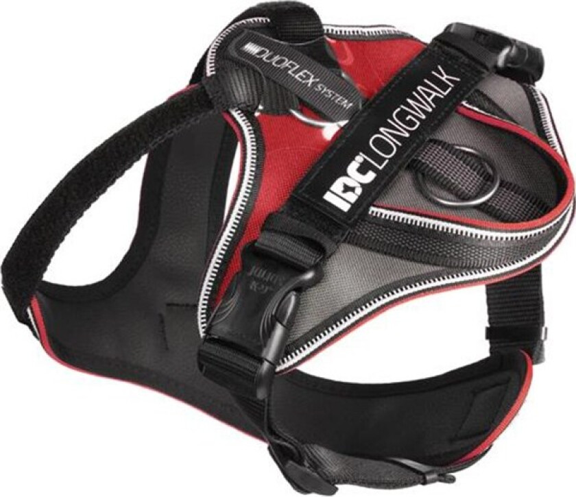 IDC Longwalk Hundesele Rød/Grå 2XL