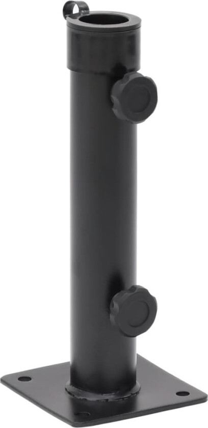 Parasollfot for Ø38/48 mm stang matt svart stål
