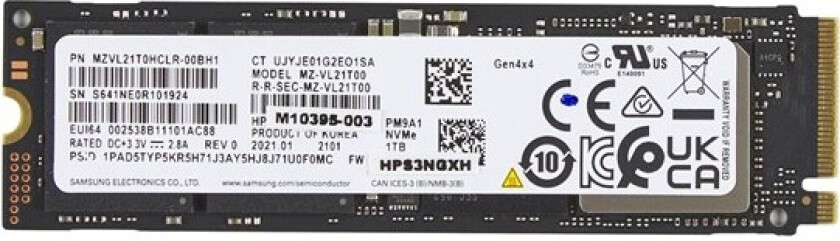 - SSD - 1 TB - intern - M.2 2280 - PCIe 4.0 x4 (NVMe)