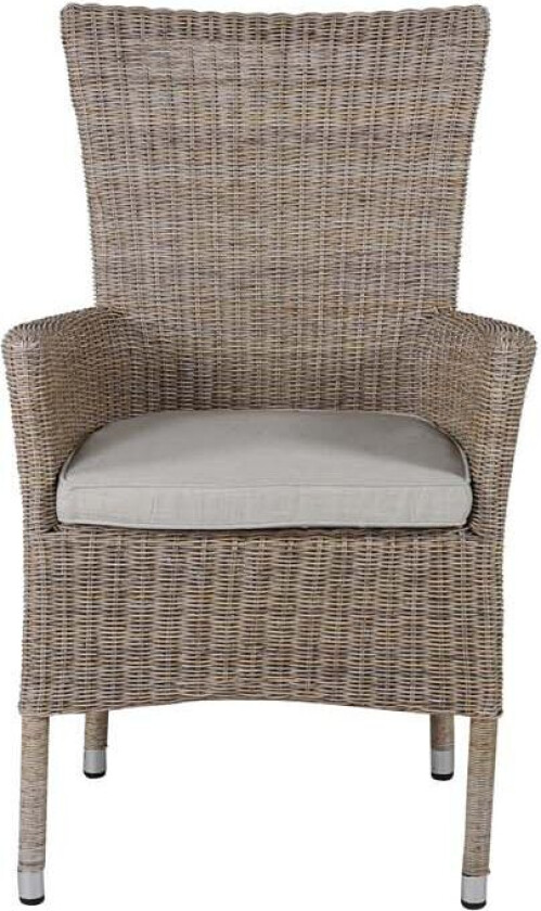 2 x Toscana hagelenestol med hagepute beige.