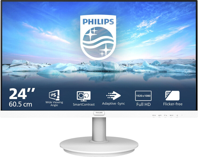 24" Philips V-line 241V8AW - LED monitor - Full HD (1080p) - 24" - 4 ms - Skjerm