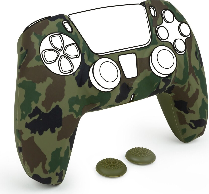 Silicon Glove + Thumb Grips Controller - Camo Green - Accessories for game console - Sony PlayStation 5