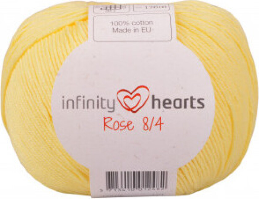 Rose 8/4 Garn Unicolor 117 Lys Gul