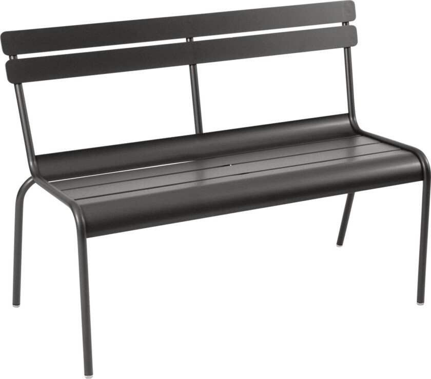 Luxembourg Bench with Backrest Liquorice 42
