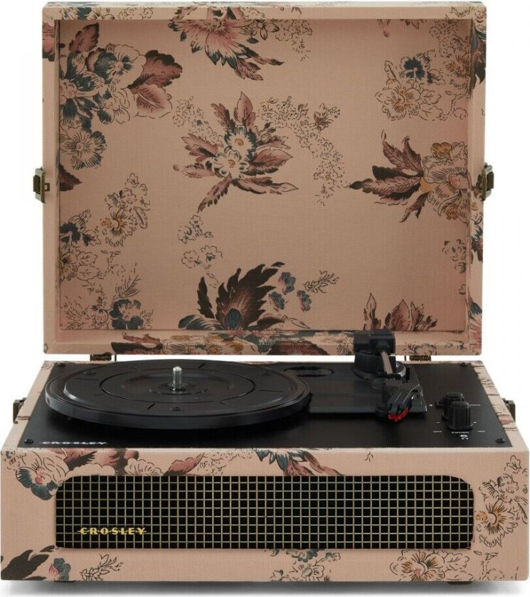 Voyager Portable Turntable with Bluetooth Out Floral