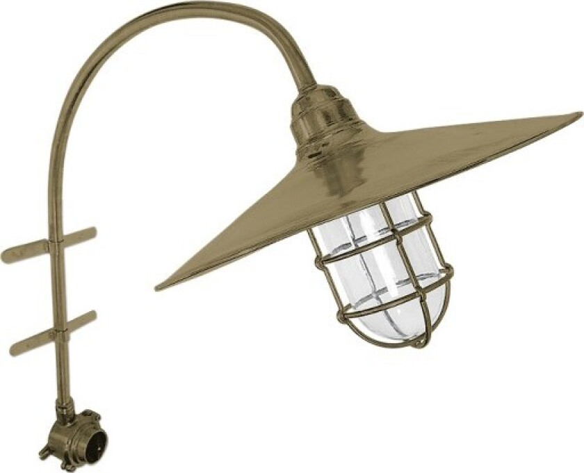 778 Vegglampe med dreiebryter støpt messing IP54