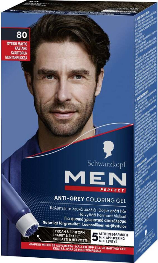 Men Perfect Anti-Grey Coloring Gel 80 BlackBrown