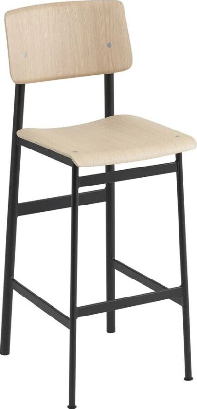 Loft Bar Stool 75 cm Black/Oak
