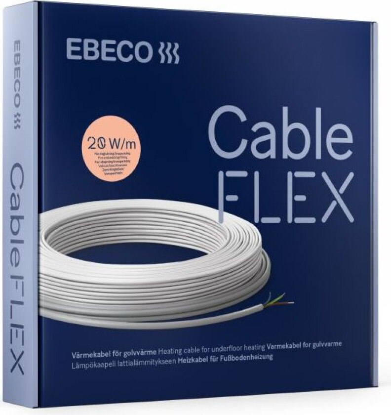 Cableflex 20 Gulvvarmekabel 20 W/m, 36 m, 720 W