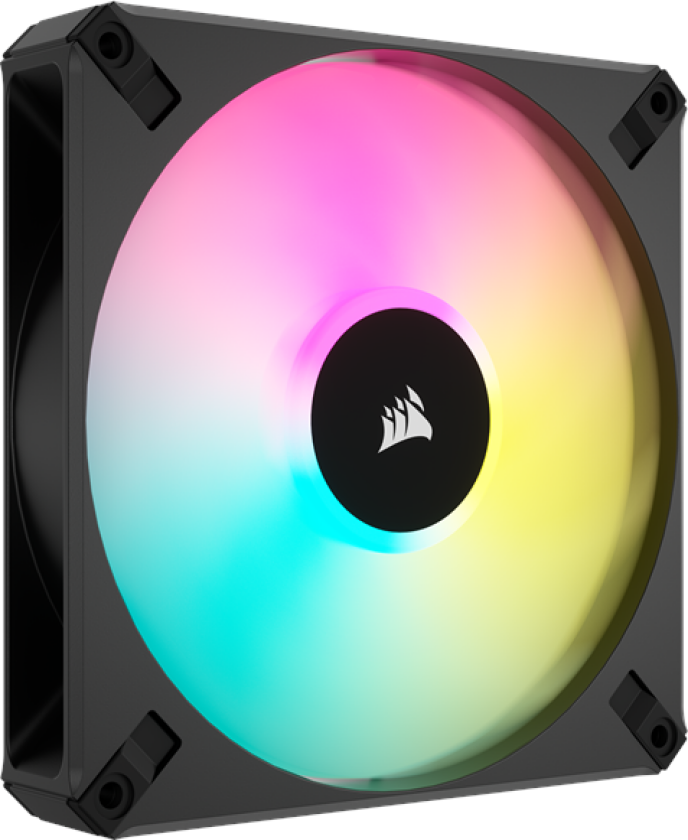 iCUE AF140 RGB ELITE - Black - Kabinettvifte - 140mm - Svart med RGB LED-lys - 34 dBA