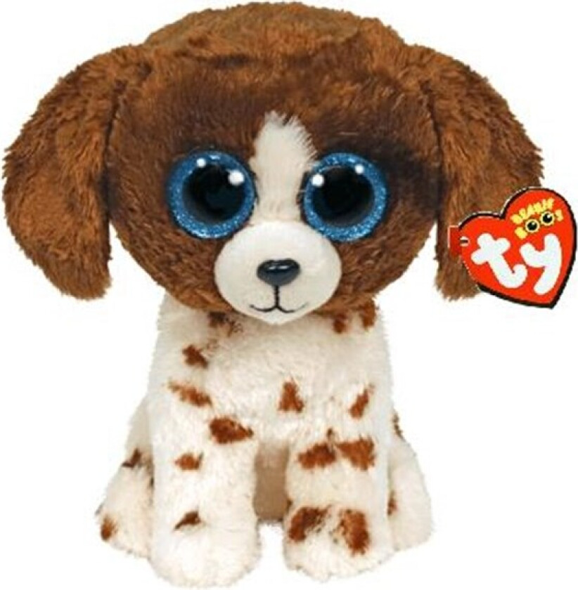 TY Bamse TY Muddles Brown White Dog Medium