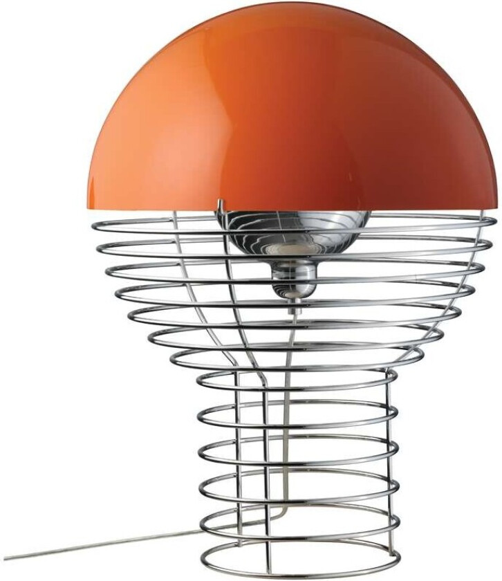 Wire bordlampe Ø 40 cm Chrome-orange