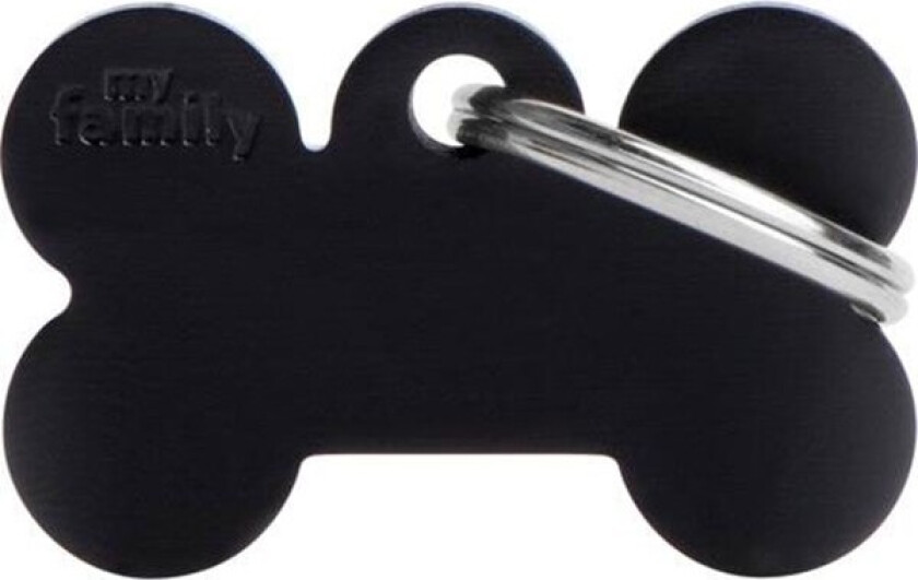 Bilde av ID Tag Basic collection Small Bone Black in Aluminum