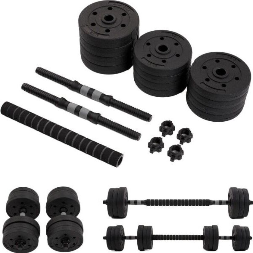 Zipro Barbell and dumbbells with a set of 20 kg bituminous weights
