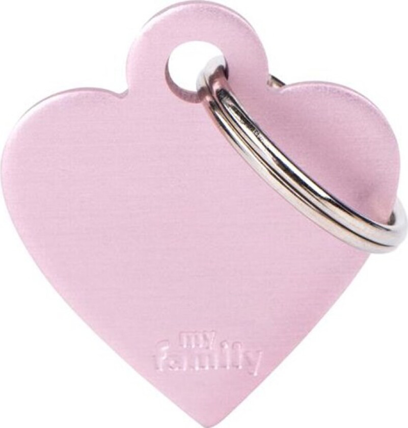 ID Tag Basic collection Small Heart Pink in Aluminum