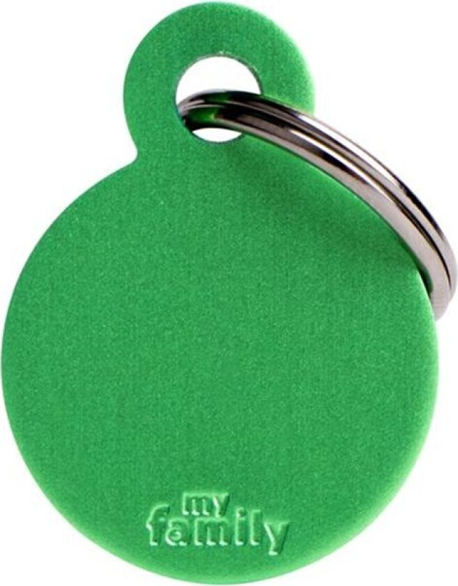 ID Tag Basic collection Small Round Green in Aluminum