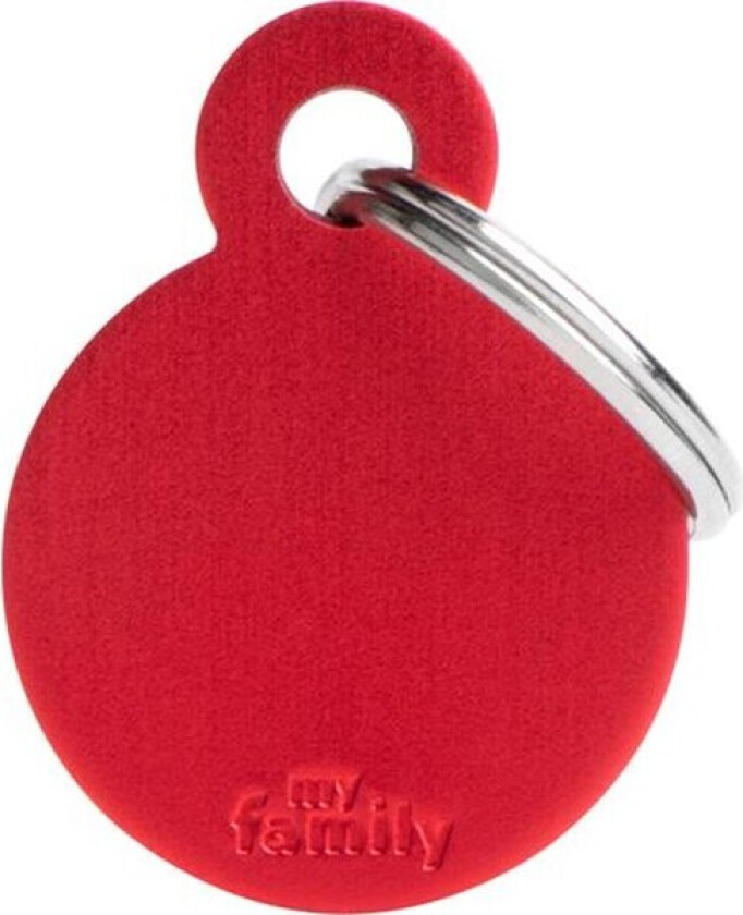ID Tag Basic collection Small Round Red in Aluminum