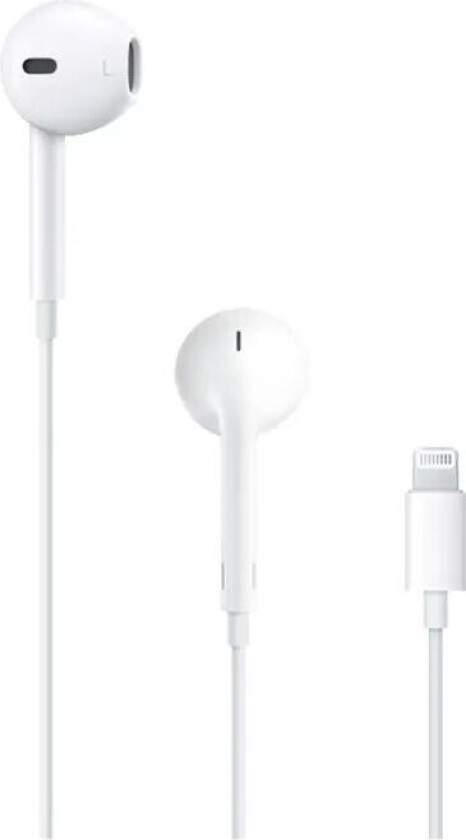 Earpods With Lightning Connector Ørepropper Lightning Stereo Hvit