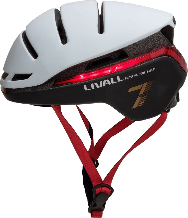 Livall EVO21 Smart Sykkelhjelm - Hvit - L: 58-62 cm
