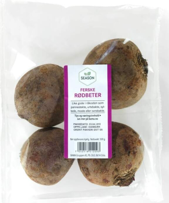 Rødbeter 500g pakke
