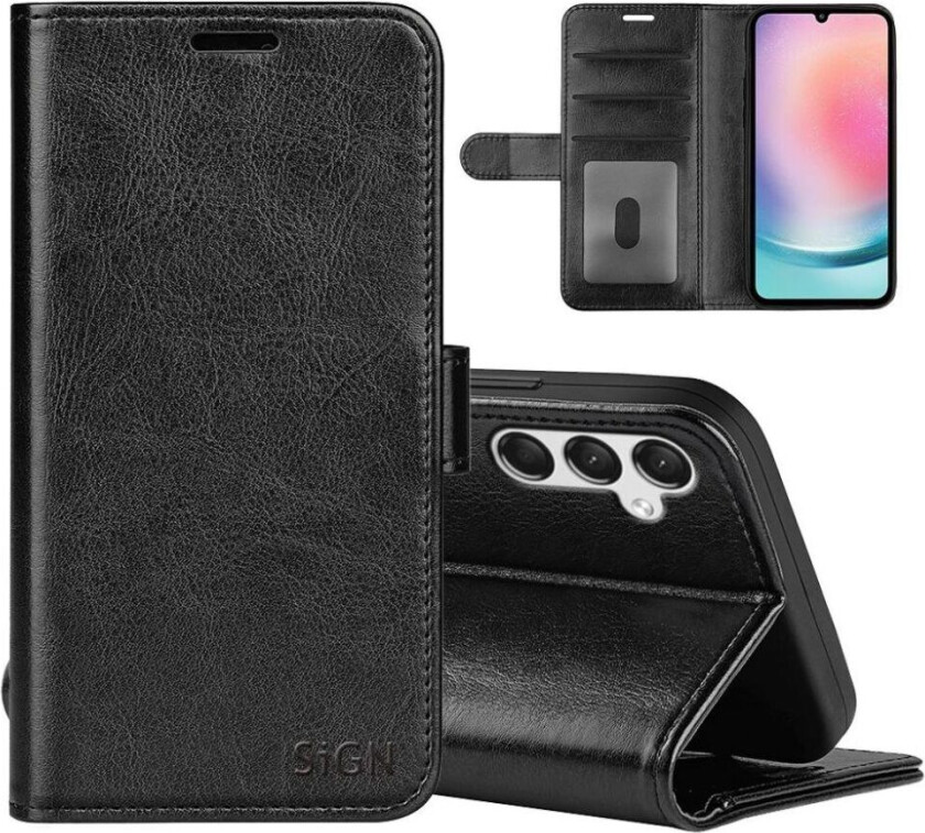 SiGN Lommebokk-etui til Samsung Galaxy A25 - Svart