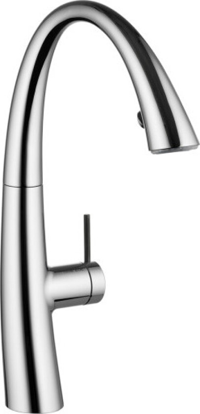 KWC ZOE kjøkkenbatteri i krom med uttrekkbar slange og lys